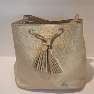 ToryBurch Gold Bucket Bag